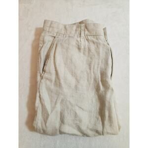 Porter & Ash 100% Linen Pants Mens Sz 32 (Actual 33 x 26) Beige Boho Hippie